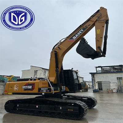 Digunakan Sany SY215 21,5Ton Crawler Excavator dengan konsumsi bahan bakar rendah mesin