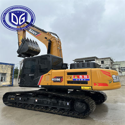 Digunakan Sany SY215 21,5Ton Crawler Excavator dengan konsumsi bahan bakar rendah mesin