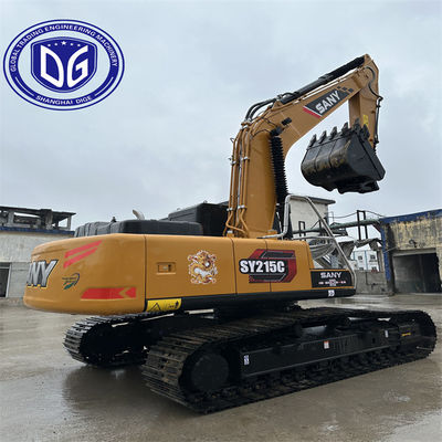 Digunakan Sany SY215 21,5Ton Crawler Excavator dengan konsumsi bahan bakar rendah mesin