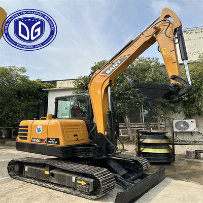 Sany Sy55C Digunakan 5,5 Ton Excavator Dengan Sistem Cepat Mulai Mesin dan layar terang