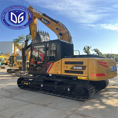 Digunakan Sany SY135 13,5 Ton Hydraulic Excavator Multiple Operating Mode Selection