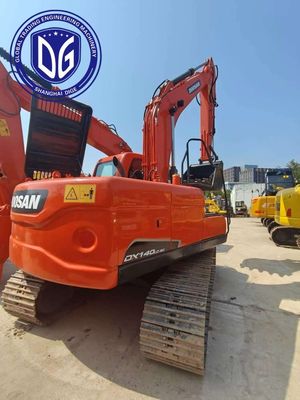Desain kompak DX140 Digunakan Doosan Excavator hemat biaya, kontrol otomatis