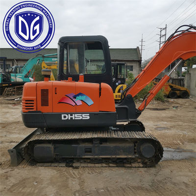 Digunakan Doosan DH55 5,5 Ton Mini Excavator Dengan Kualitas Baik Dengan Harga Murah Siap Dijual