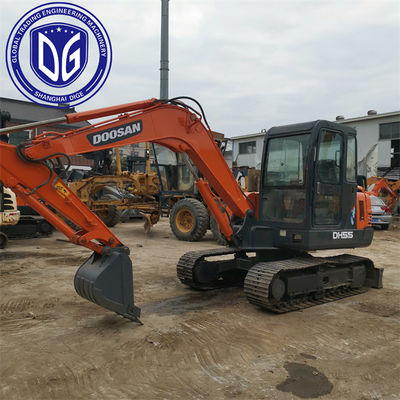 Digunakan Doosan DH55 5,5 Ton Mini Excavator Dengan Kualitas Baik Dengan Harga Murah Siap Dijual