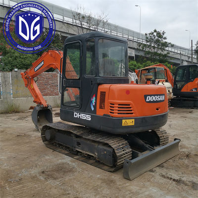 Digunakan Doosan DH55 5,5 Ton Mini Excavator Dengan Kualitas Baik Dengan Harga Murah Siap Dijual
