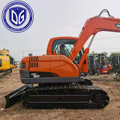 DX80 8 Ton Digunakan Doosan Excavator Mesin Hydraulic Excavator