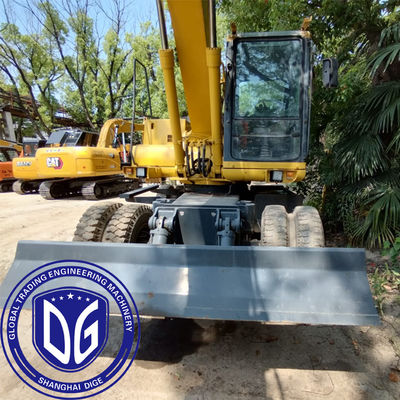 Asal Jepang PC150W Digunakan Komatsu Wheel Excavator PC150W Excavator Komatsu Hydraulic Excavator PC150W