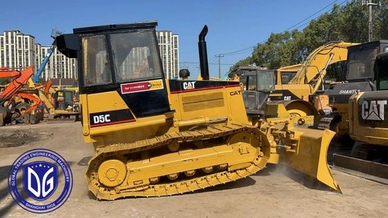 D5C Digunakan Caterpillar Dozer Buldoser Hydraulic Dengan Kekuatan Luar Biasa