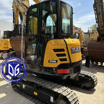 Digunakan Sany SY35 3.5Ton Excavator Crawler Kecil Hampir Baru Dengan Desain Kompak