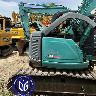 Digunakan Kobelco SK70 7Ton Excavator Kecil Asli Dari Jepang Penanganan Beban Berat