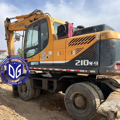 Hyundai 210W-9 21Ton bekas Excavator Roda, Asal dari Korea, Tersedia Sekarang