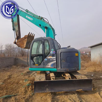 Digunakan Kobelco SK135 13,5Ton Crawler Excavator Kondisi asli Penanganan beban berat