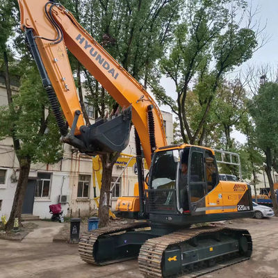Hyundai 220 Digunakan Hydraulic Excavator Dengan Mesin Cummins B7 Untuk Dijual Crawler Excavator