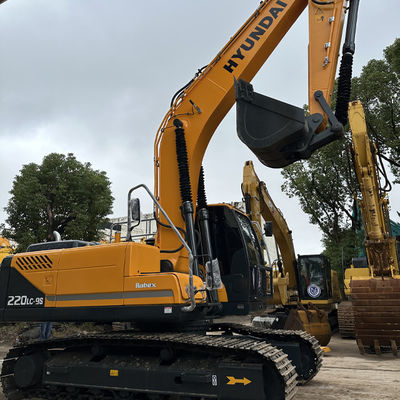 Hyundai 220 Digunakan Hydraulic Excavator Dengan Mesin Cummins B7 Untuk Dijual Crawler Excavator