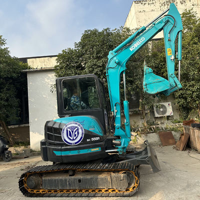 Hydraulic Kobelco Excavator Kecil 5.23m*1.96m*2.60m Untuk Situs Konstruksi Kecil Mudah Operasi