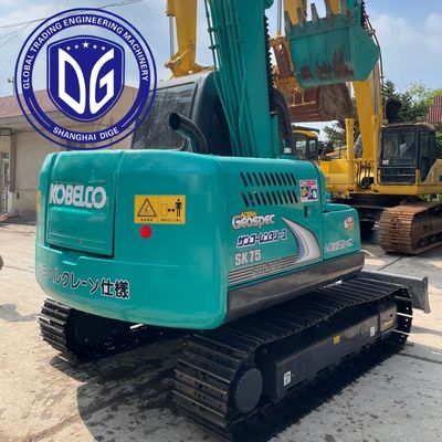 Digunakan Kobelco SK75 Excavator Track Moving Type Compact