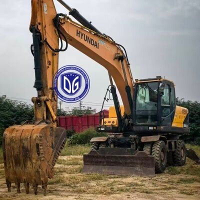 Inggris Digunakan Hyundai 210W-9VS Wheel Excavator untuk Dijual Hot Selling 21Ton Excavator